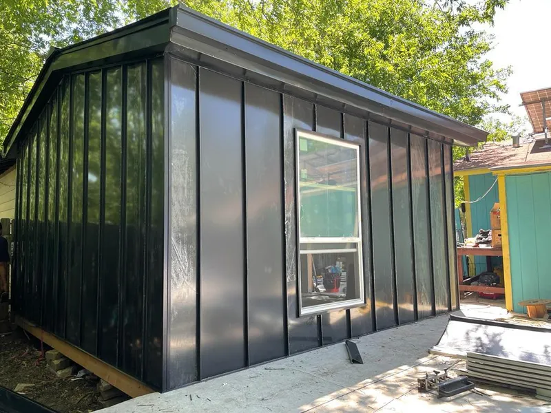 Black standing seam metal wall panels for Metal Roof Installation in Hoover